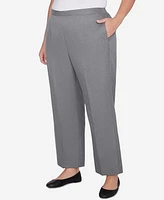 Alfred Dunner Plus Copenhagen Soft Heather Microfiber Short Length Pants