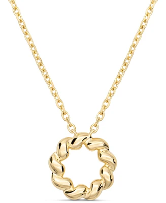 Devata Eternity Pendant Chain Necklace in 14K Gold, 16 in adj to 18 in, approx. 4.1 grams