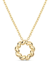 Devata Eternity Pendant Chain Necklace in 14K Gold, 16 in adj to 18 in, approx. 4.1 grams