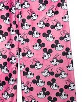 Disney Big Girls Mickey and Minnie Plush Lounge Pant