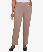 Alfred Dunner Women's Telluride Millennium Faux Fly Front Short Length Pants
