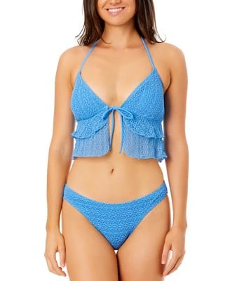 Salt Cove Juniors Crochet Ruffle Trim Midkini Hipster Bikini Bottoms Exclusively At Macys