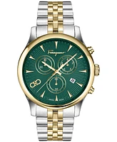 Ferragamo Men's Swiss Chronograph Duo Two-Tone Stainless Steel Bracelet Watch 42mm