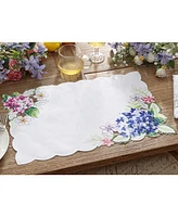 Elrene Hydrangea Cutwork Fabric Placemat, 13" x 19"