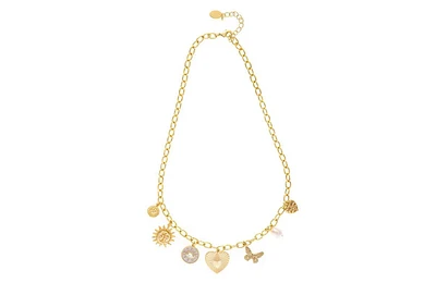 Rivka Friedman Polished Multi Charm Chain Necklace