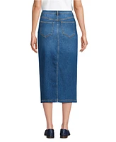 Lands' End Women's Soft Denim Midi Column Skirt