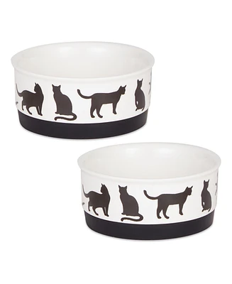 Bone Dry Cat's Meow Pet Bowl Set/2