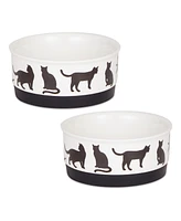 Bone Dry Cat's Meow Pet Bowl Set/2