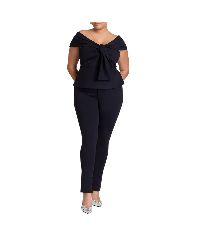 Eloquii Plus Size Legging With Zipper Slit Hem