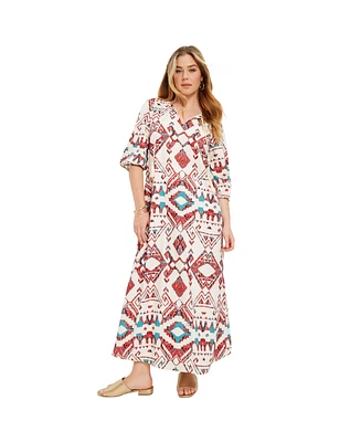 June + Vie Plus Size June + Vie Halcion Boho Maxi Dress