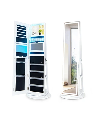 Gouun Standing Jewelry Cabinet with Adjustable Led Lights