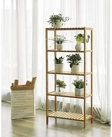 Slickblue Storage Shelf, 5-Tier Shelving Unit, Multifunctional, in The Entryway, Bathroom, Living Room, Balcony, Kitchen