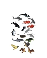 Wild Republic Nature Tube Aquatic Figurines, 18 Pieces