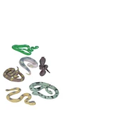 Wild Republic Polybag Mini Snake Figurines, 6 Pieces