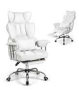 Office Desk Chair Big and Tall Executive Office Chair with Footrest Lumbar Support