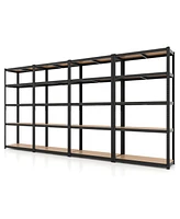 Costway 4 Pcs 5 Tier Adjustable Garage Shelving Unit with 2200 lbs Max Load for Warehouse