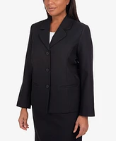 Alfred Dunner Petite Classic Fitted Blazer Jacket