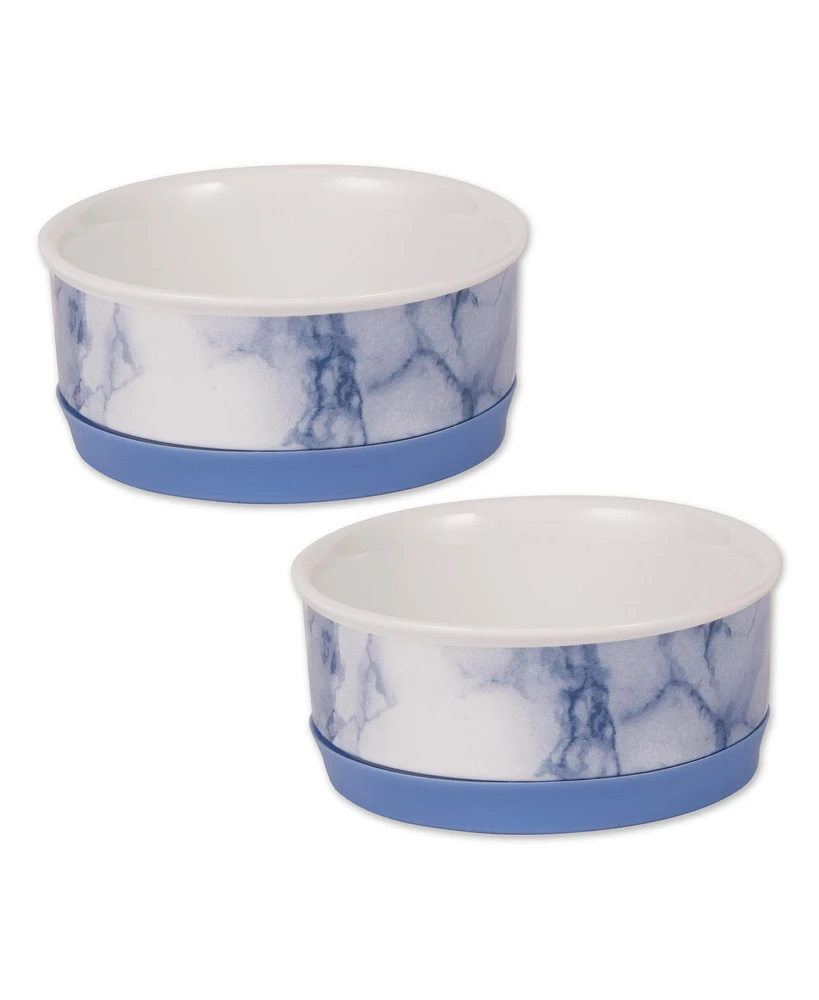 Bone Dry Marble Pet Bowl Set/2