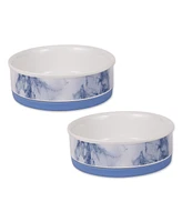 Bone Dry Marble Pet Bowl Set/2