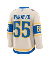 Fanatics Men's Colton Parayko Cream St. Louis Blues 2025 Nhl Winter Classic Premium Player Jersey