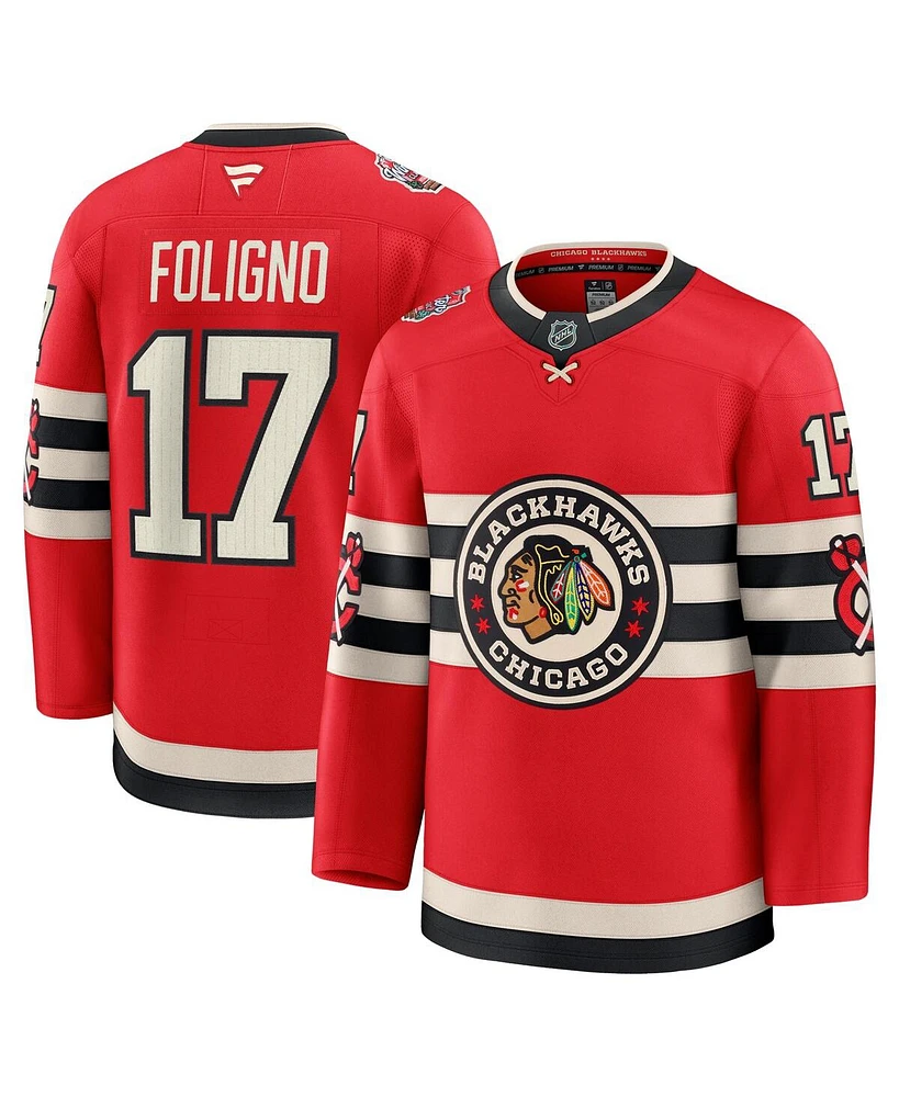 Fanatics Men's Nick Foligno Red Chicago Blackhawks 2025 Nhl Winter Classic Premium Player Jersey