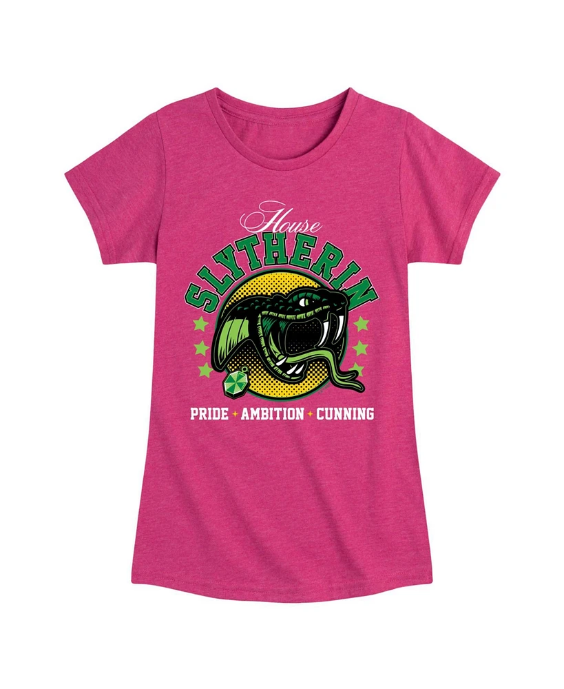 Harry Potter Big Girls Slytherin Graphic Short Sleeve Tee