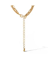 Jessica Simpson Gold-Tone Layered Necklace with Green Gemstone Accent