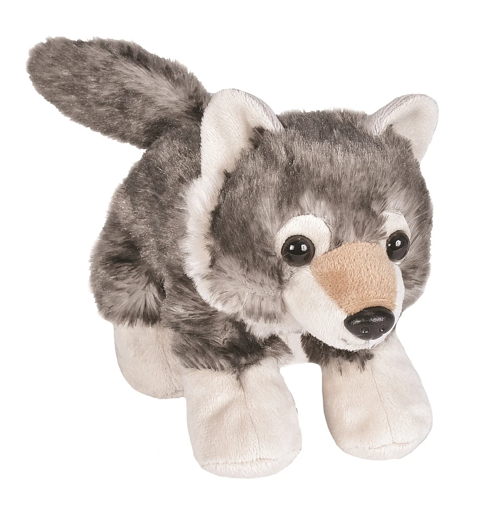 Wild Republic Hug'ems Wolf Stuffed Animal, 7 Inches