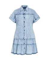 City Chic Plus Denim Layla Dress