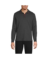 Lands' End Men's Long Sleeve Tipped Polo