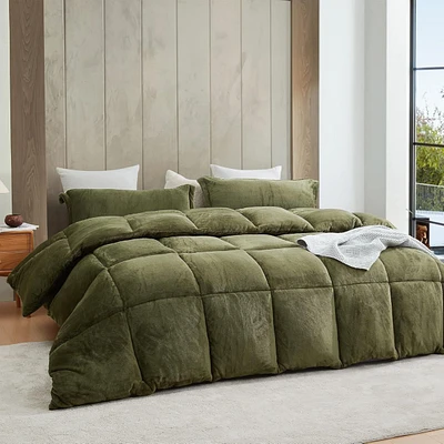 Thicker Than Thick - Coma Inducer Comforter Set - Down Alternative Ultra Plush Filling - Winter Moss
