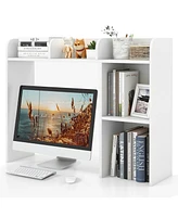Gouun 3-Tier Multipurpose Desk Bookshelf with 4 Shelves