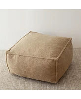 Boucle Bean Bag Ottoman, Square Footrest Pouf, Upholstered Stool for Living Room & Bedroom-Maison Boucle