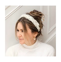 Headbands of Hope Blushing Braid Headband - White Pearl