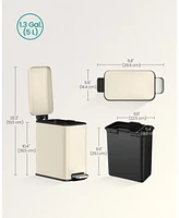 Slickblue Bathroom Trash Can with Lid for Odor Control and Clean Space