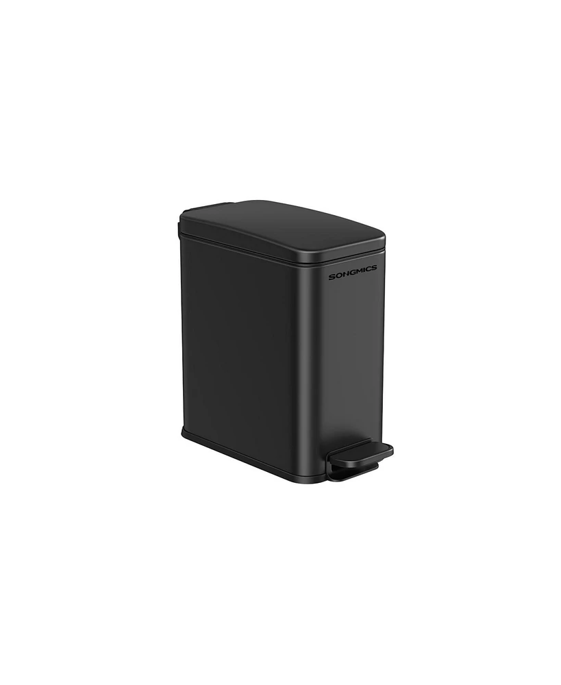 Slickblue 1.3 Gallon Bathroom Trash Can, Small Bin with Lid for Compact Waste Disposal