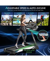 Gymax 4.75HP Folding Treadmill Gym Exercise Machine w/ Auto Incline Led Screen