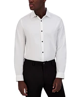 Karl Lagerfeld Paris Men's Slim-Fit Small Square Jacquard Dress Shirt