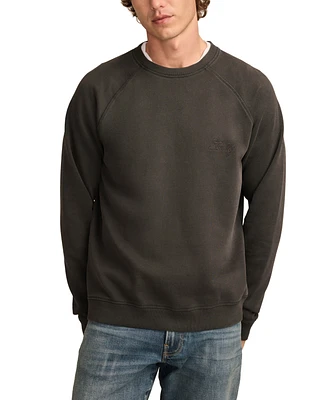 Lucky Brand Men's Fleece Logo Raglan Crew Sweatshirt