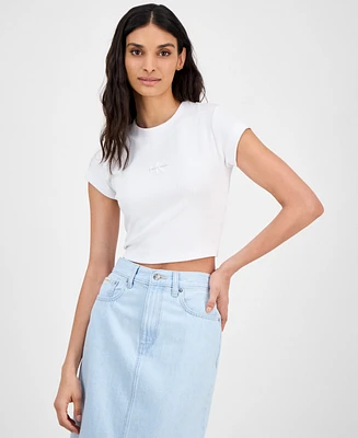 Calvin Klein Jeans Women's Monogram Logo Baby T-Shirt