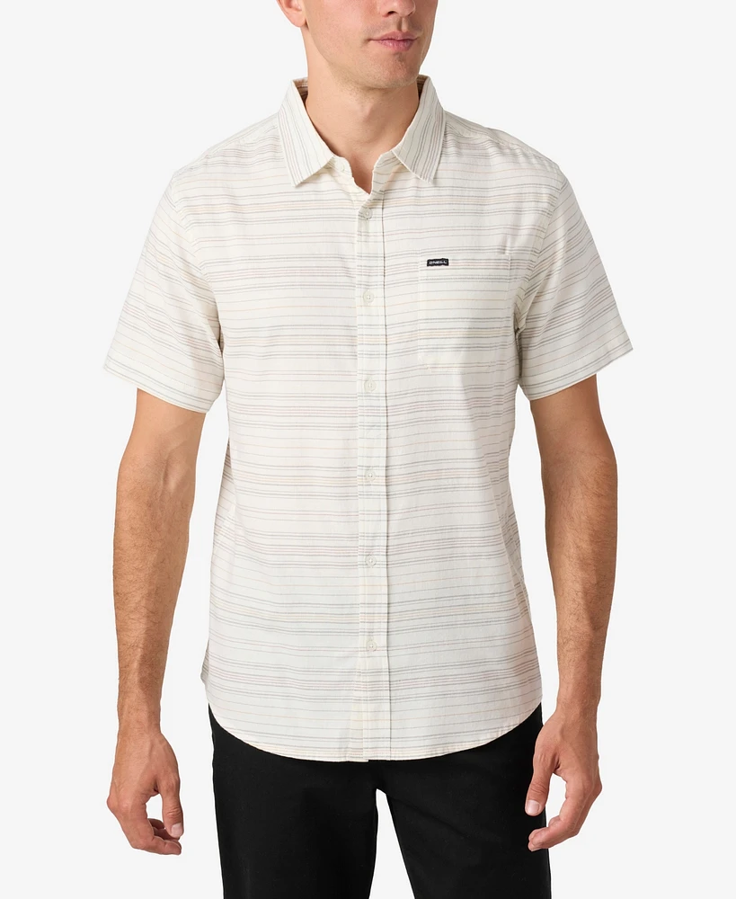 O'Neill Men's Seafaring Stripe Short Sleeve Stretch Shirt