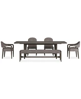 Griffith 6 Pc. Rectangular Dining Set (Table, 2 Side Chairs, 2 Arm Chairs & Bench), Created for Macy's