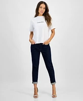 Calvin Klein Jeans Women's Cotton Relaxed-Fit Logo T-Shirt
