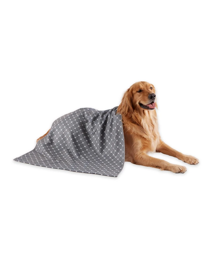 Bone Dry Microfiber Trellis Printed Large Single Pet Towel