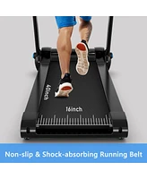 Gymax 2.25HP Electric Folding Fitness Treadmill w/App Heart Rate