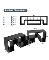 Gouun 3 Pieces Adjustable Tv Stand for TVs up to 65 Inch with Shelves