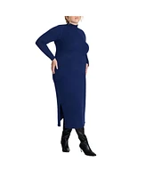 Eloquii Plus Elements Mock Neck Maxi Sweater Dress