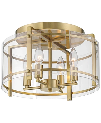 Possini Euro Design Possini Euro Raye 13 3/4"W Soft Gold 4-Light Ceiling Light