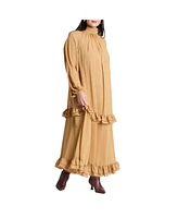 Eloquii Plus Ruffle Oversized Trapeze Maxi Dress