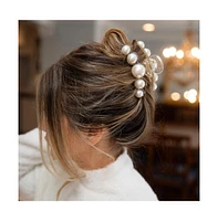 Headbands of Hope Dots Clip - Pearl White